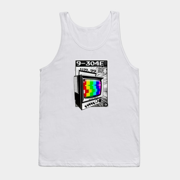 Classic Vintage Black and White Radio Tank Top by Rice Paste